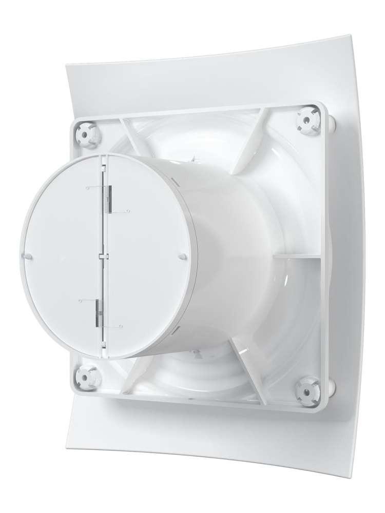 Вентилятор накладной BREEZE D100 обратный клапан Matt white DICITI