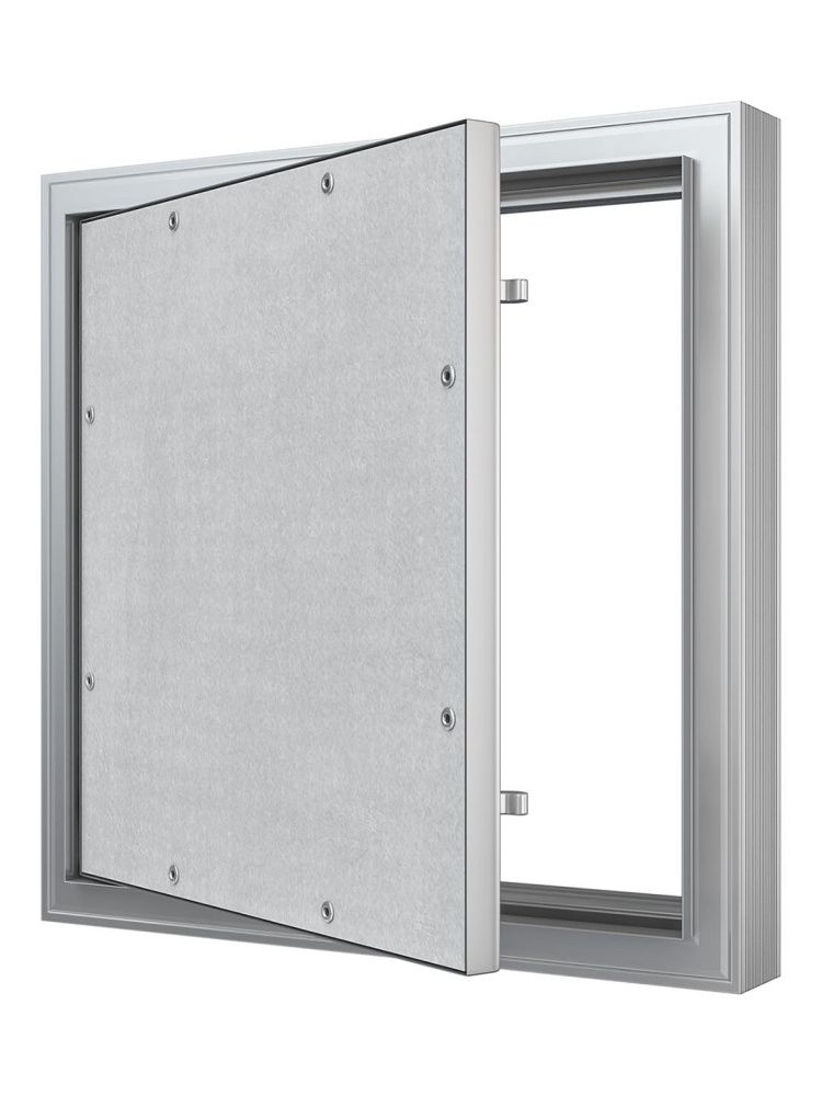 Люк ревизионный D Ceramo Comfort 300х300 скрытый монтаж усиленная петля алюминий EVECS