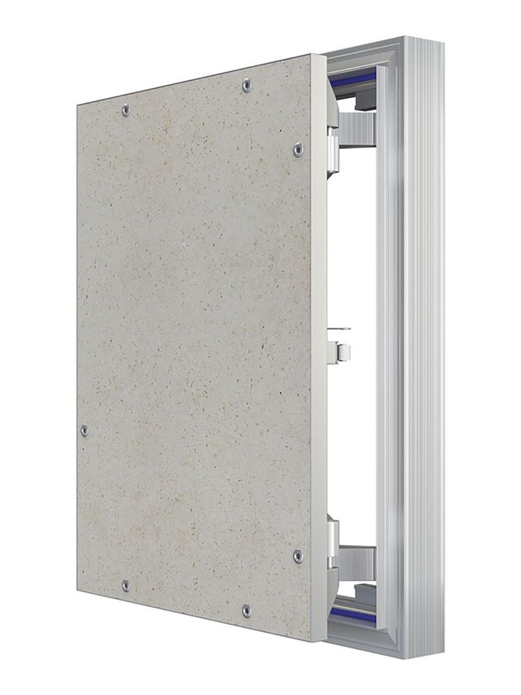 Люк ревизионный D Ceramo Optimum 300х400 скрытый монтаж петля алюминий EVECS