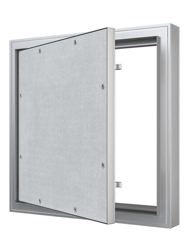 Люк ревизионный D Ceramo Comfort 400х400 скрытый монтаж усиленная петля алюминий EVECS