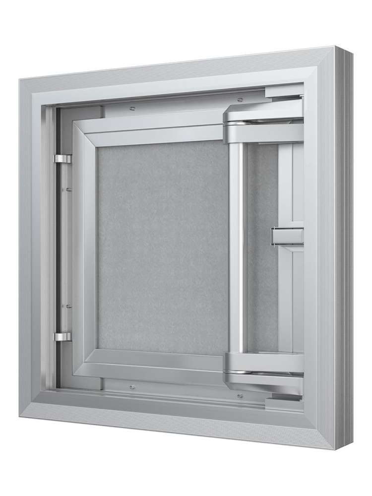 Люк ревизионный D Ceramo Comfort 400х400 скрытый монтаж усиленная петля алюминий EVECS