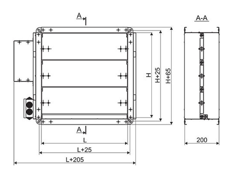 Клапан воздушный утеплённый КВУ 1400×1400