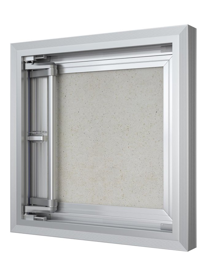 Люк ревизионный D Ceramo Comfort 500х500 скрытый монтаж усил.петля алюминий EVECS